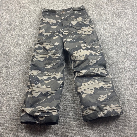 COLUMBIA Kids Black/Grey Camo Insulated Snow Pants size: XXS 4/5 - Picture 1 of 9
